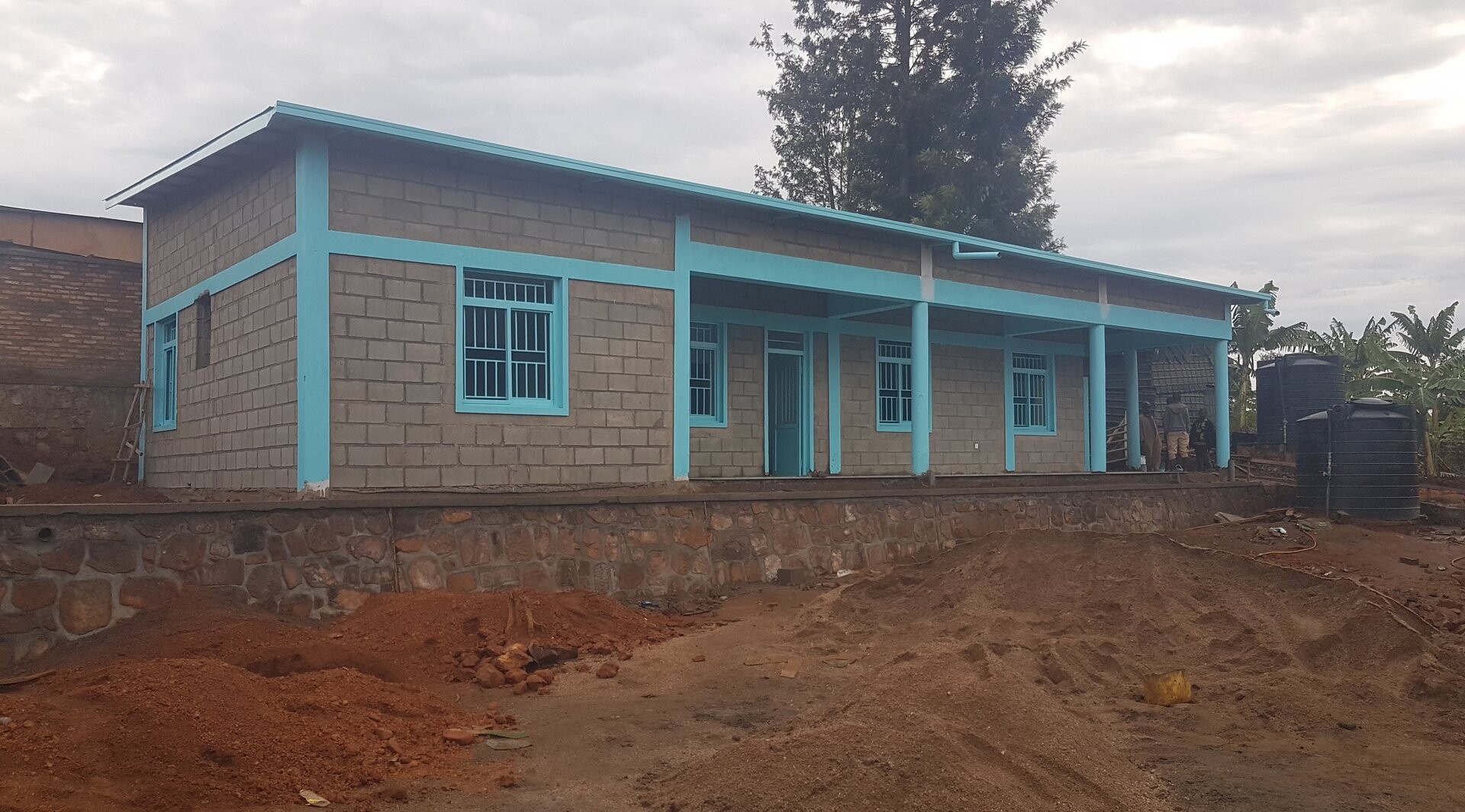 Constuction of service building